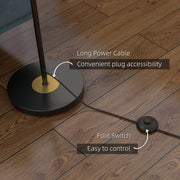 Modern Tree Floor Lamp with 3 Adjustable Lights for Living Room or Bedroom, Grey