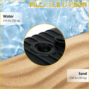 Heavy Duty Parasol Base With Wheels For Cantilever Umbrella Water Or Sand Filled