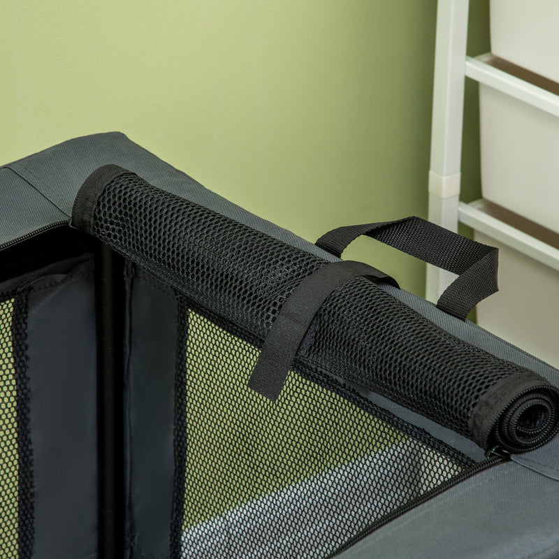 Soft Sided Dog Carrier Bag With Removable Cushion For Travel And Vet Visits, Grey