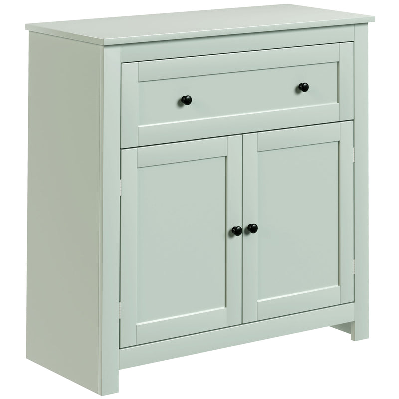 Modern Green Wooden Sideboard Storage Cabinet With Adjustable Shelf and Drawer for Kitchen