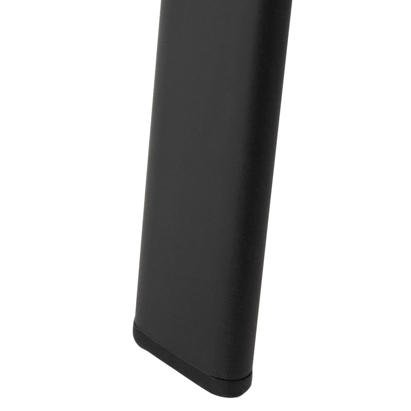 Round 106cm Garden Dining Table with Parasol Hole and Tempered Glass Top for Patio