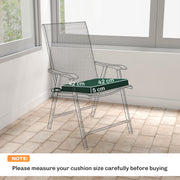 Set of 6 Padded Chair Cushions for Indoor or Outdoor Comfort with Removable Covers Green Outsunny