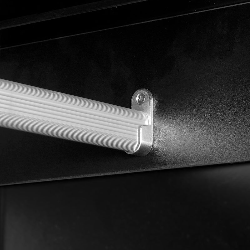 Modern 2 Door Bedroom Wardrobe With 3 Drawers And Hanging Rail For Storage Black