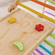 9 in 1 Toddler Climbing Frame With Slide Ramp Ladder and Blackboard For Indoor Play Grey AOSOM