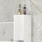 Tall Freestanding Bathroom Storage Cabinet With Adjustable Shelves And Doors, White