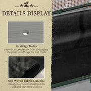 Elevated Wooden Garden Planter Box with PE Cover for Outdoor Use Dark Grey