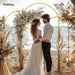 Gold Metal Wedding Arch Frame Set Balloon Backdrop Stand for Parties and Events by Outsunny