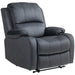 Black Microfibre Manual Reclining Armchair With Footrest by HOMCOM