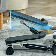 Mini Stepper Exercise Machine with LCD Display and Non Slip Pedals in White by Outsunny AOSOM