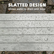 Outdoor Coffee Table with Weatherproof Composite Top for Garden or Patio Use Grey Outsunny