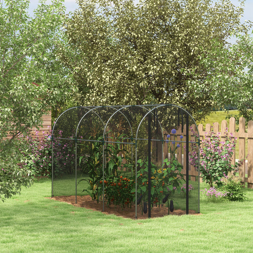 Mini Polytunnel Greenhouse 360 x 120 cm Black Weather Resistant by Outsunny