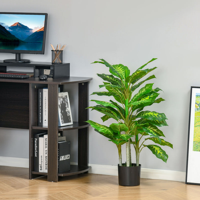 Set of 2 Artificial Evergreen Trees in Nursery Pots for Indoor or Outdoor Decor Green