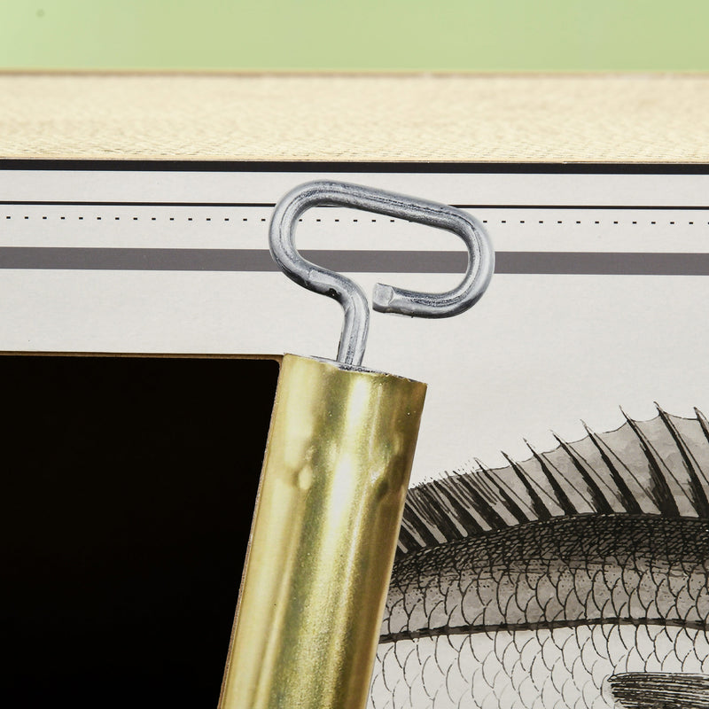 2 in 1 Cat Scratching Board and Cardboard House with Catnip for Indoor Play Grey