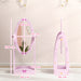 Kids Full Length Rotating Mirror With Storage Shelf Pink by AIYAPLAY