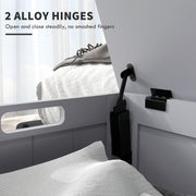 Wooden Storage Chest with Safety Hinges Ideal for Toys or Bedding for Living Room Grey