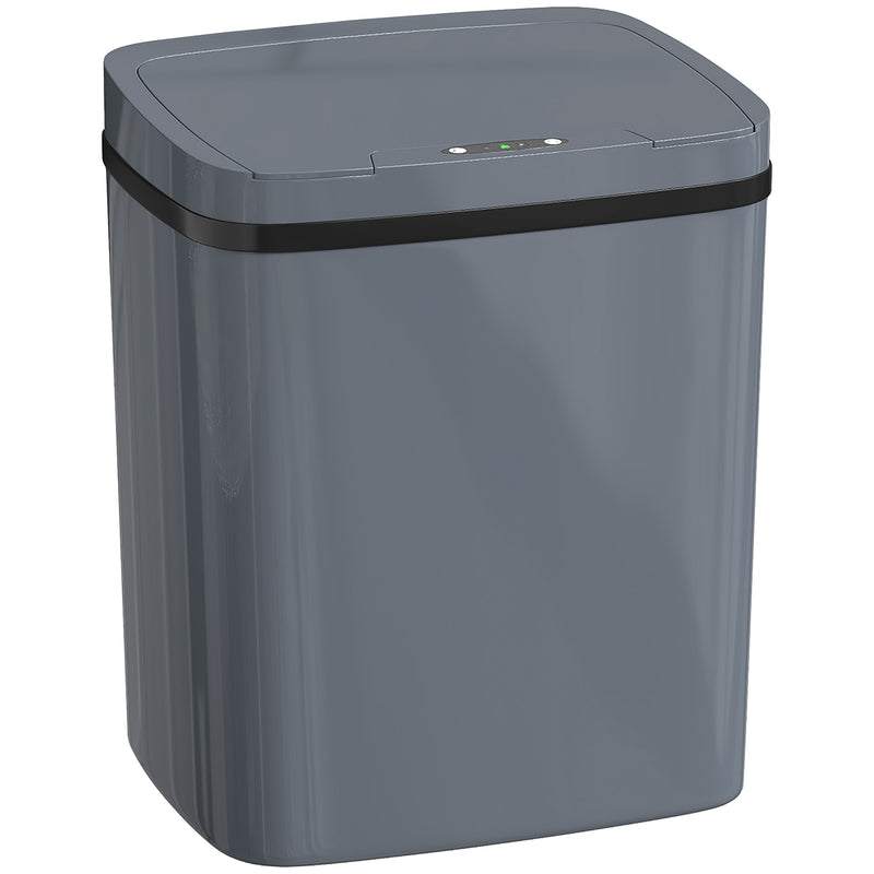 15L Automatic Sensor Bin Touch Free Waste Solution For Kitchen Or Bathroom Grey AOSOM