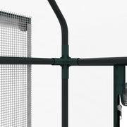 Wooden Raised Garden Planter with Greenhouse Cover Ideal for Vegetables and Herbs Brown