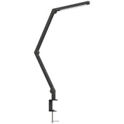 LED Desk Lamp with Clamp and Swing Arm for Office or Study Adjustable Brightness Black AOSOM