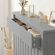 Radiator Cover with Storage Drawer for Hallway Safety and Extra Space Grey Homcom