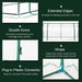 Set of 2 Clear Tunnel Greenhouses with Roll-up Door Steel Frame and Plastic Cover by Outsunny