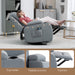 Light Grey Electric Massaging Recliner Chair with Heat Vibration Cup Holders and 360Â° Swivel by HOMCOM