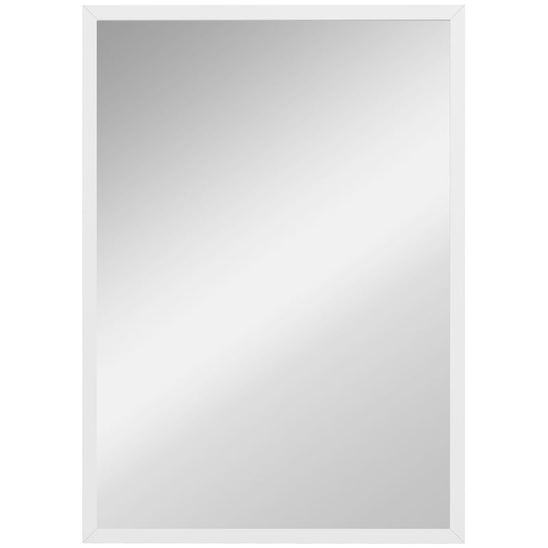 Hallway Wall Mirror for Brightening Narrow Spaces with Easy Hang White