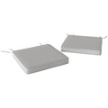 Light Grey Garden Chair Cushions Set of 2 Weather Resistant Outdoor Pads by Outsunny