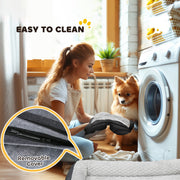 Large Calming Dog Bed with Removable Washable Cover and Anti Slip Base Charcoal Grey