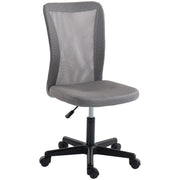 Office Chair for Small Home Office Spaces with Mesh Back and Adjustable Height Grey AOSOM