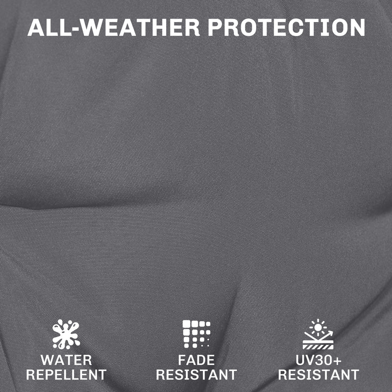 Outdoor Seat Cushions with Thick Foam Support for Garden Chairs 40 x 40 cm Dark Grey Outsunny