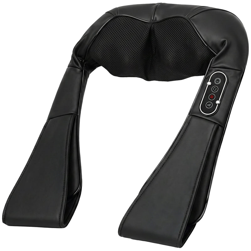 Electric Neck and Shoulder Massager with Heat for Quick Muscle Relief Black Homcom