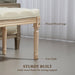 Cream White Vintage Wooden Bed End Bench for Bedroom or Hallway by HOMCOM