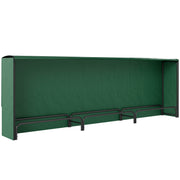 Heavy Duty Metal Firewood Rack with Waterproof Cover Ideal for Indoor Outdoor Use Dark Green