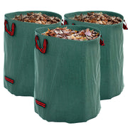 Set of 3 Heavy Duty 300L Garden Waste Bags with Handles Foldable and Reusable by Outsunny