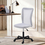 Office Chair for Small Home Office with Adjustable Height and Mesh Back Black AOSOM