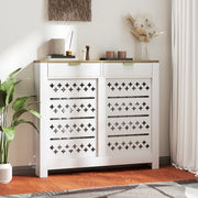 Wooden Radiator Cover with Storage Drawers Ideal for Hallways or Living Rooms White