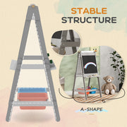 Kids Art Easel with Paper Roll Double Sided Whiteboard and Chalkboard by AIYAPLAY