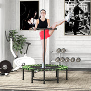 Green Mini Kids Trampoline with Adjustable Handle and Steel Frame by Outsunny AOSOM