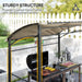 Khaki BBQ Grill Gazebo Tent 2.2 x 1.5 m with Metal Frame and Hooks for Outdoor Shade by Outsunny
