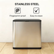 8L Hanging Kitchen Bin with Lid and Removable Inner Bucket for Kitchen Cabinet Doors