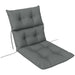 Light Grey Padded Outdoor Seat Cushion 115 x 56 cm by Outsunny