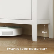White Modern Shoe Storage Cabinet with Four Deep Drawers for Hallway Organising by HOMCOM