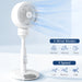 White 9 Inch Air Circulator Fan With 3 Speeds Remote Control and Adjustable Height by HOMCOM