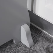 Grey Wooden Kids Step Stool with Non Slip Handles for Kitchen Help Ages 3 to 8 Years