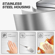 Sensor Bin 60L Touchless Waste Disposal with Odour Control for Kitchens and Offices Silver AOSOM