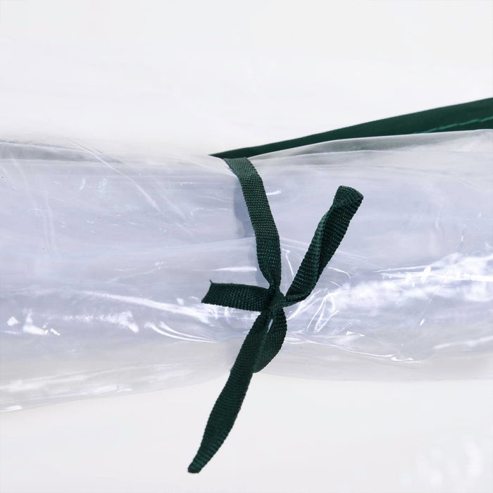 Set of 2 Clear Tunnel Greenhouses with Roll-up Door Steel Frame and Plastic Cover by Outsunny
