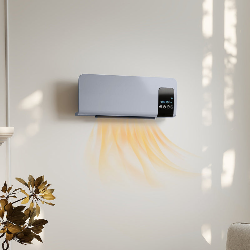 Wall Mounted Electric Heater - Grey