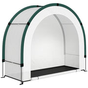 Portable Foldable Mini Greenhouse with Zipped Door Ideal for Gardens and Patios Green AOSOM