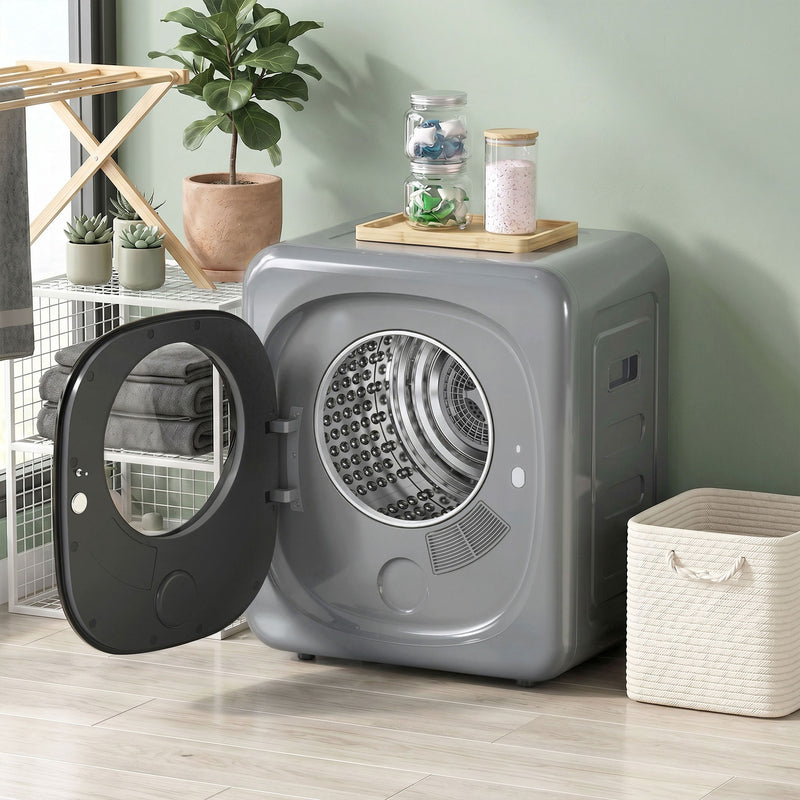 Compact Tumble Dryer for Small Flats with Space Saving Design and Hygiene Cycle Silver