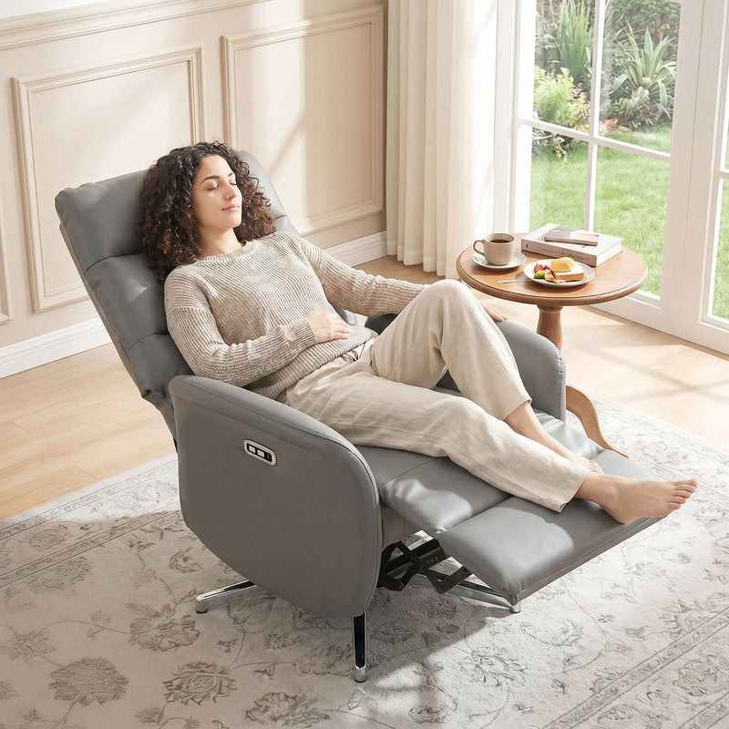 Electric Recliner Chair With Full-Body Support and USB Charging for Living Room Comfort